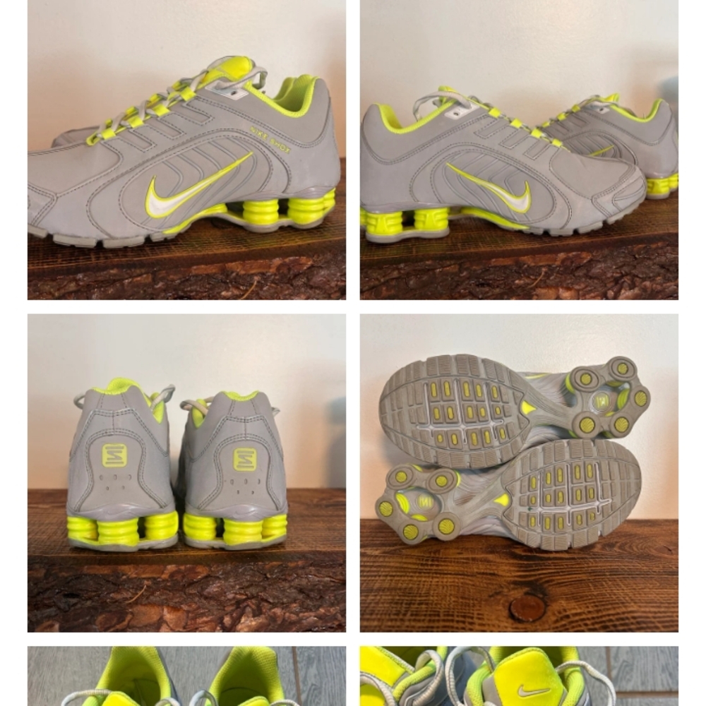 Nike Gray and Lime Green Athletic Shoes